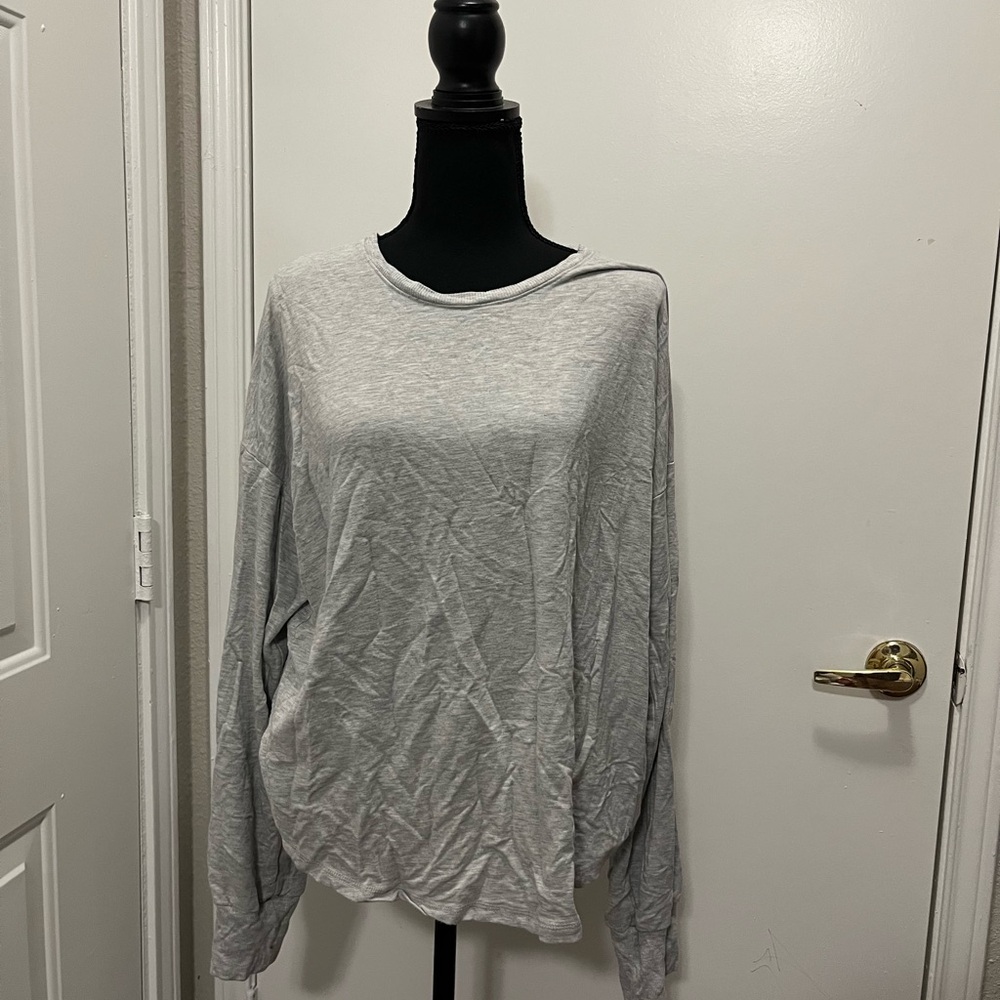 P.J. Salvage Light Gray Long Sleeve Top